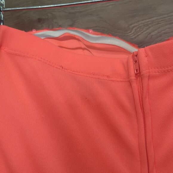 My Michelle Strapless Neon Coral Prom Dress Juniors Size 3 - Picture 9 of 10